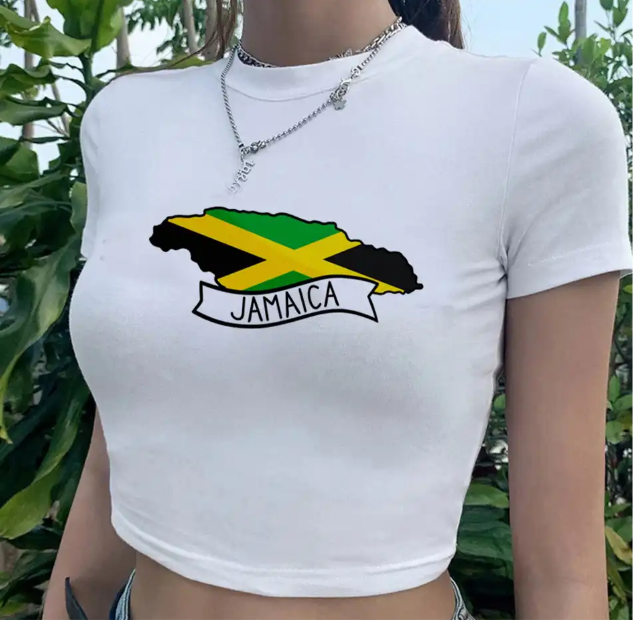 Jamaica flag Crop Top