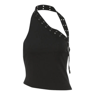 Black One-Shoulder Top - M