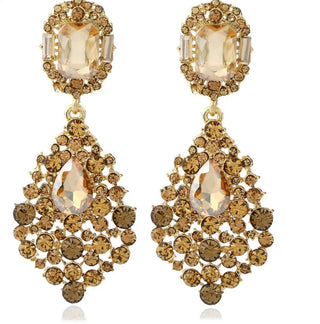 Crystal earrings - Gold
