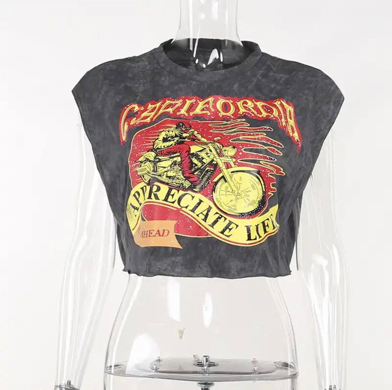 BIKER CROP TOP