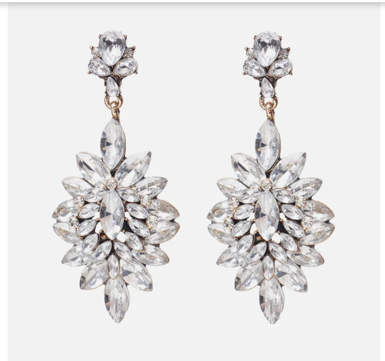 CRYSTAL DROP STATEMENT EARRINGS