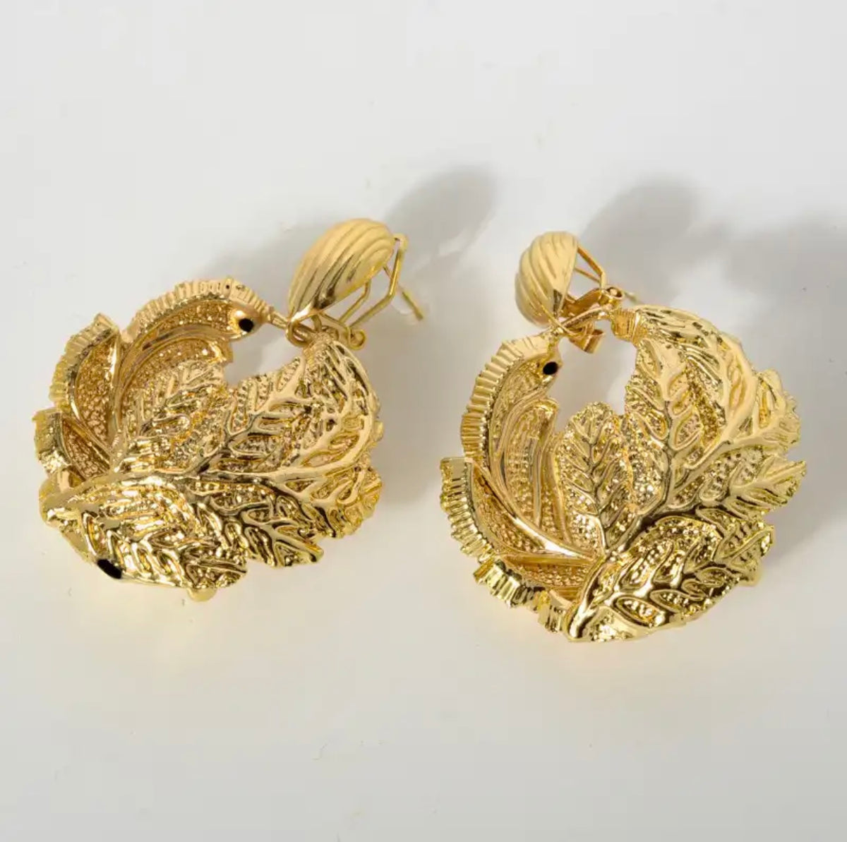 GODDESS GOLD PLATED HOOPS EARRINGS