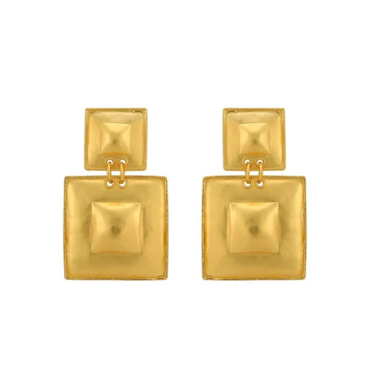 GOLD COLOR METAL SQUARE PENDANT